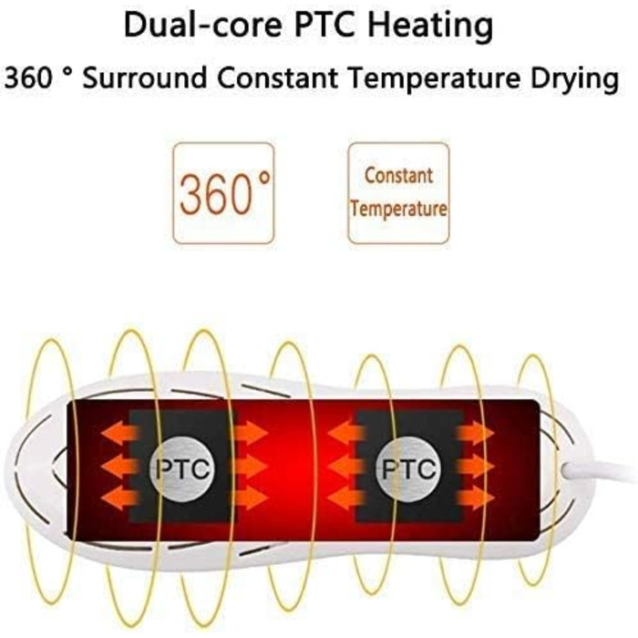 Портативна сушарка для рукавичок SHENGMIAOHE для ніг з таймером, сушарка для зимових речей для сімейних чобіт, щітки для взуття