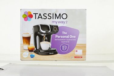 Побутова техніка Tassimo My Way 2 капсульна машина TAS6502 кавоварка, з водяним фільтром, понад 70 напоїв, персоналізація, повністю автоматична, легке приготування, 1,500 Вт, 1,3 літра, чорний чорний з одинарним фільтром