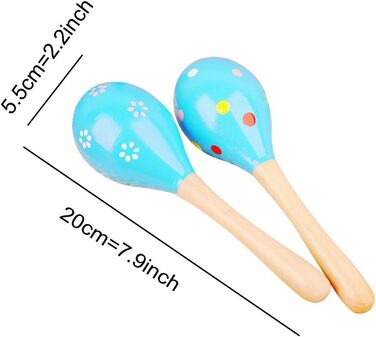 Дерев'яні брязкальця маракаси, шейкер, перкусія, музика, розвиваюча іграшка, подарунок на дитячий день народження, день захисту дітей, дитячий день народження (довільний колір), 8 шт.