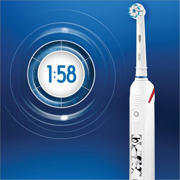 Електрична зубна щітка Oral-B Junior для дітей віком від 6 років, 2 режими чищення для догляду за зубами, Розробка Braun, Star Wars