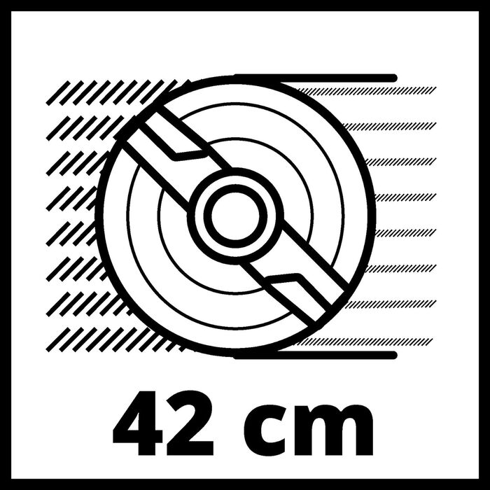 Електрична газонокосарка Einhell GC-EM 1742 (1.700 Вт, 42 см Шнітбр., 50 л Fangbox, 20-65 мм Шніт., клаппб. кермо, легке та міцне)