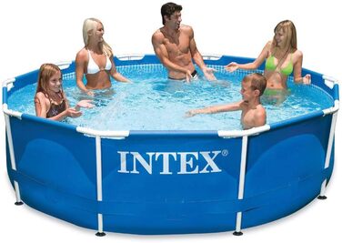 Басейн Intex 28202GN з металевим каркасом - Надземний басейн - Ø 305 x 76 см, синій