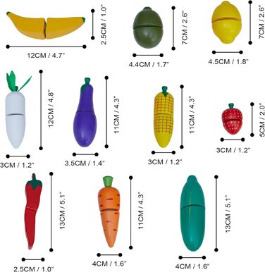 Маленький шеф-кухар Франкфурт дерев'яна іграшкова кухня інтерактивна рольова гра набір продуктів, нарізка фруктів і овочів аксесуари 10 шт. і сумка TK-W00015