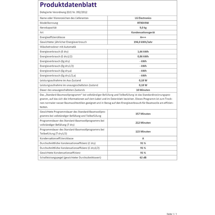 Сушильна машина LG Electronics 61 x 60 x 85 см до 9 кг з тепловим насосом з гігієнічною програмою з нержавіючої сталі, білий