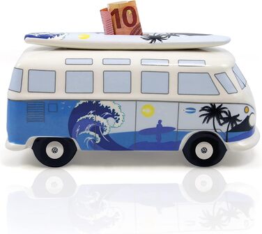 Скарбничка Volkswagen з дошкою для серфінгу в дизайні T1 Bulli Bus Samba (Surf/Blue)