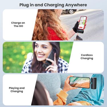 Для iPhone 16/15 серії, PD Fast Charging Power Bank USB C Зовнішній акумулятор з РК-дисплеєм, сумісний з iPhone 16/15 Plus Pro Max, Samsung S24, USB C телефонами Android тощо., 5200mAh