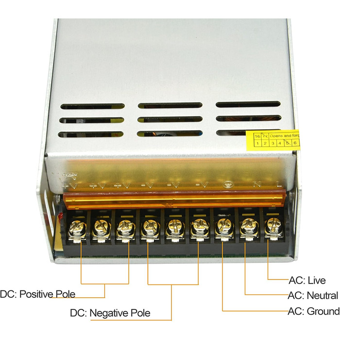 Адаптер живлення Dapenk DC 12V 50A 600 Вт Трансформаторний перемикач змінного струму 110 В/220 В на постійний 12 В перемикальний перетворювач Драйвер світлодіодної стрічки Драйвер камери відеоспостереження Система безпеки Радіо (PS600-12V) PSU-600W