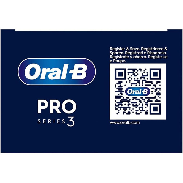 Електрична зубна щітка Oral-B Pro Series 3D, біла, 1 щітка для чищення 3D, видаляє наліт, 3 режими чищення, таймер, акумуляторна 1 шт. (1 упаковка)