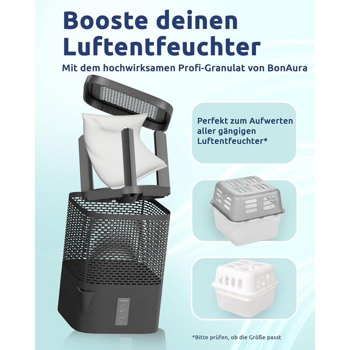 Комплект заправки осушувача BonAura AirOne з 4 гранул 680 г для захисту від цвілі та запахів 4 шт. гранули