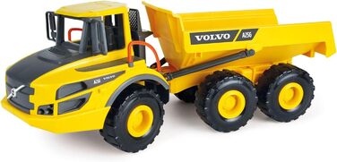 Самоскид Volvo A25G, самоскид з ABS пластику з шинами і сталевими осями, будівельна машина з шарнірним керуванням, іграшковий самоскид для дітей віком від 3 років, вантажівка жовтого, чорного кольору, 4616 Worxx