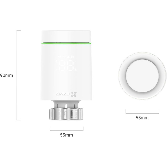 2 Thermostatic Ventils with A3 Gateway, Energy Efficient Heating Control with APP, DIY Installation, T55 Kit, 2 Thermostatic Ventils with A3 Gateway, Energy Efficient Heating Control with APP, DIY Installation, T55 Kit