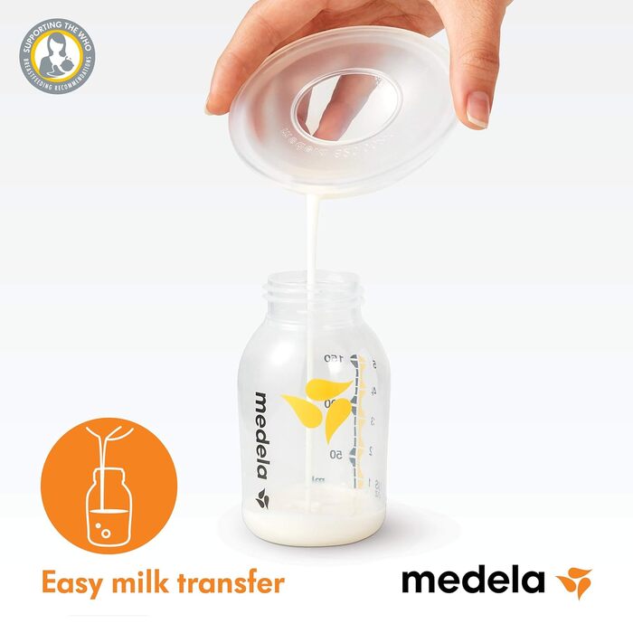 Оболонки Medela Milk Collection - BPA-, виготовлені з м'якого, гнучкого силікону, включають 2 оболонки багатокольорові 2 шт. и (1 упаковка)