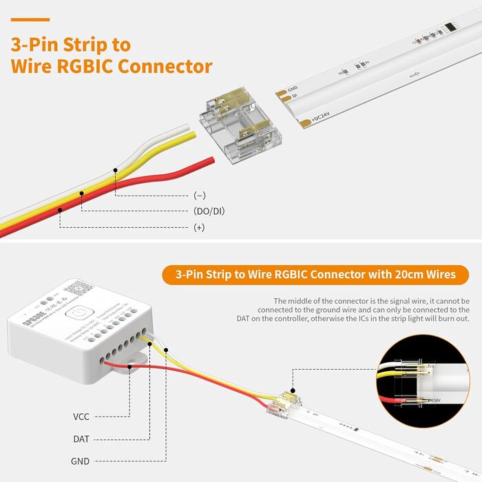 Світлодіодна стрічка PAUTIX SPI RGB COB Піксельна адресна стрічка 5 м, DC24V Смуга, що змінює колір, багатобарвна гнучка стрічка WS2811 Smart IC з керуванням додатком і джерелом живлення для прикраси вечірки своїми руками (роз'єм 12 мм для RGBIC)