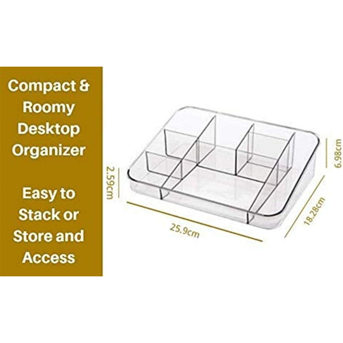 Лоток для органайзера Aiaoo Органайзер для макіяжу косметична настільна вітрина, тримач для зберігання канцелярського приладдя Блоки для макіяжу для ящиків ванної кімнати, туалетні столики.