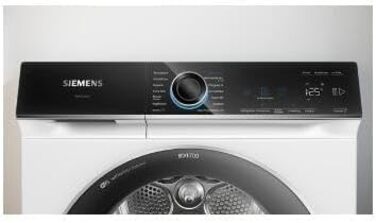 Сушильна машина Siemens WQ45B2B40 iQ700 60 см до 9 кг з тепловим насосом , із самоочисним конденсатором, світлодіодним дисплеєм  біла