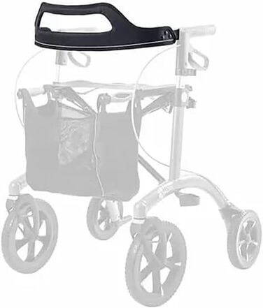 Задній ремінь Saljol Comfort, підходить для Saljol Allround та Carbon Rollator (версія з 2023 року), чорний, з оглядовим вікном, легке встановлення