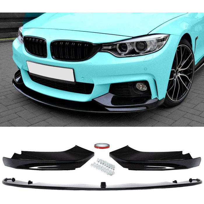 Автозапчастини DM Передній спойлер Sport Performance Gloss Black підходить для пакета F32 F33 F36 M