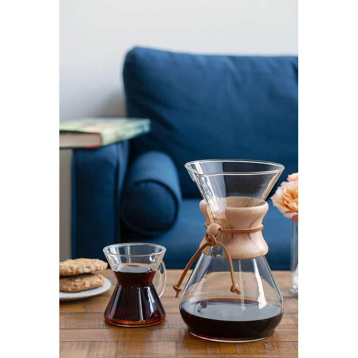 Кавоварка Chemex CM-10A, банка, 900 мілілітрів, прозора ука прозора