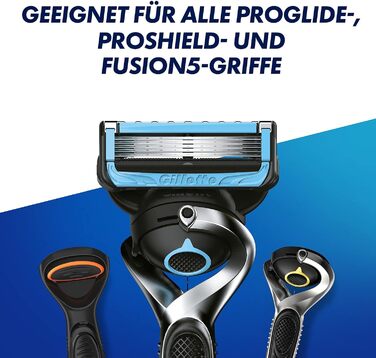 Леза для бритви Gillette ProShield Chill, 4 змінні леза для вологих бритв Men з 5-кратним лезом, Зроблено в Німеччині Новинка