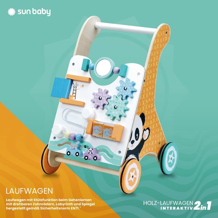 Дитяча ігрова дошка Baby Play and Walker Baby Walker з інтерактивними іграшковими колесами для дітей 12-36 місяців (біла)