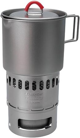 Набір для кемпінгу Evernew Titanium Lightweight Camping Mug Pot Stove Set, 500