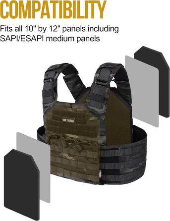 Бронежилет Doom Tactical Plate Carrier Plpc Airsoft Vest, MultiCam Black, M-XXL