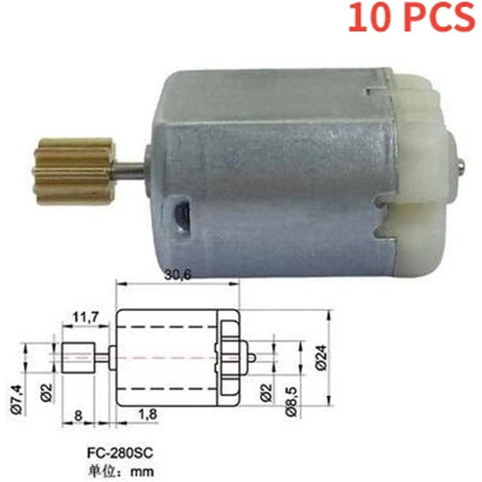 Автомобільний дверний замок SPREKS 10 шт. Micro DC двигун FC-280SC для автомобільного електромонтажу Складне дзеркало заднього виду Замок керма Двигун 12V Двигун дверного замка Привід дверного замка 10 шт.