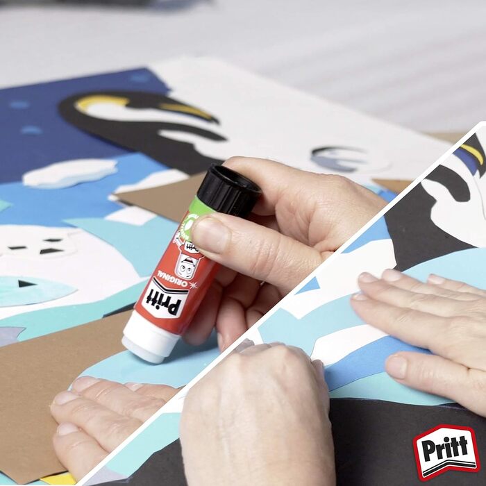 Клей-олівець Pritt, безпечний і зручний для дітей клей для мистецтва та рукоділля, міцний клей для шкільного та канцелярського приладдя, ручка Pritt 12x10x11 г