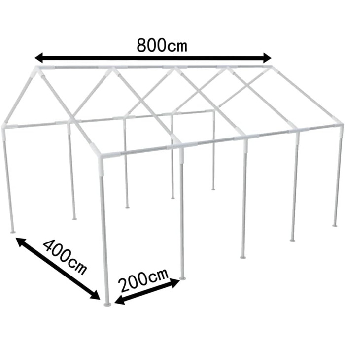 Каркас альтанки Сталевий каркас Намет для вечірок Каркас намету Каркасний намет 8x4 м