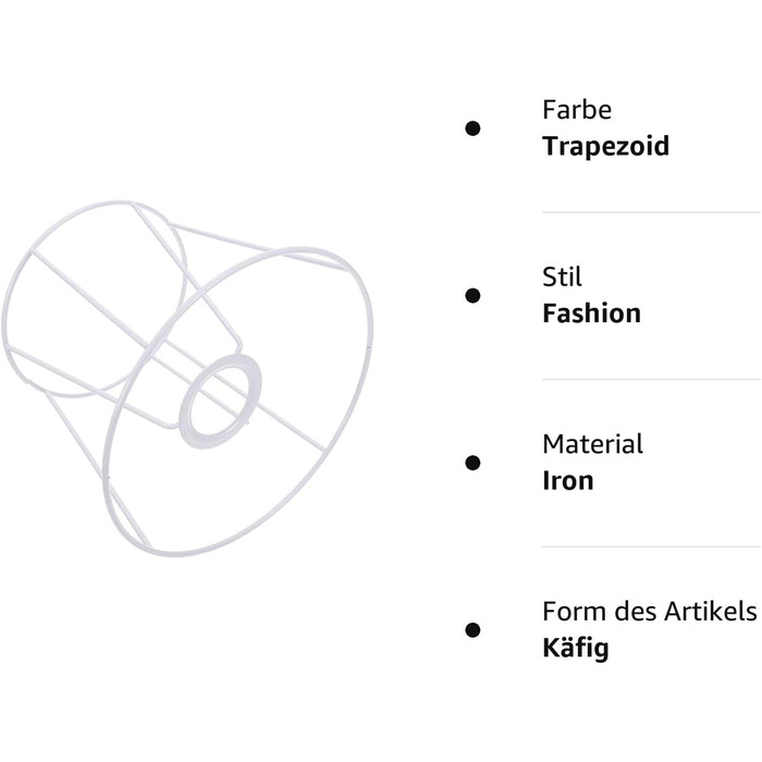 Каркас абажура Healifty Залізний художній трапецієподібний абажур Захисний чохол для настільної лампи Підвісний світильник Стельовий світильник Настінний світильник Прикраса домашнього готелю Матеріал для рукоділля