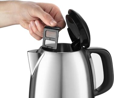 Чайник Russell Hobbs 1,0 л Adventure з нержавіючої сталі (2400 Вт, функція приготування під тиском, знімний фільтр з лаймом, зовнішній індикатор рівня води, маленький туристичний чайник) Чайник для чаю 24991-70 маленький, 1,0 л Нержавіюча сталь полірована