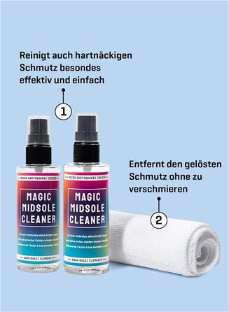 Набір для чищення взуття Bama Magic Midole Cleaner 100 мл  серветка для чищення з мікрофібри в комплекті  Безбарвний