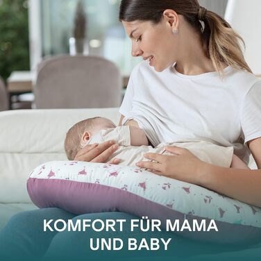 Подушка для годування KOALA BABYCARE підходить для будь-якого розміру - Подушка для годування для новонароджених 0-12 місяців - Багатофункціональна подушка для годування з 5 різними способами використання (рожево-біла коала)