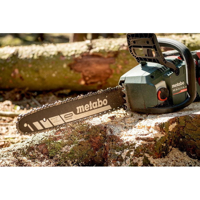 Акумуляторна ланцюгова пила Metabo MS 36-18 LTX BL 40 (18 В, довжина різання 40 см, акумуляторна ланцюгова пила, автоматичне змащення ланцюга, крок зубців 3/8')