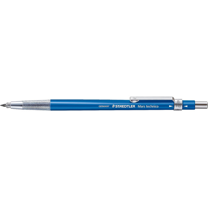 Ручка STAEDTLER Mars 780 C PR5 Drop Lead Pen, technico з інтегрованою свинцевою точилкою 2 мм, 5 і 1 акція, 6 шт. (1 упаковка) Набір крапельних олівців синій