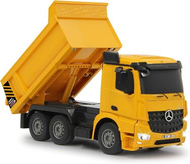 Самоскид Mercedes Arocs 126 2.4G - кузов піднімається/опускається, передня фара, профільовані гумові шини, жовтий, 405108 -