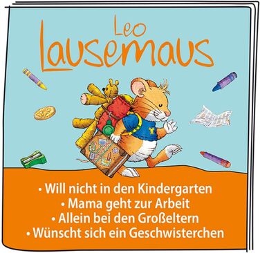 Аудіофігурки для Toniebox аудіогра Leo LAUSEMAUS епізод 2 Оригінальна аудіогра до книжок - бл. 50 хв. час відтворення - від 3 років - НІМЕЦЬКА багатобарвна сингл.