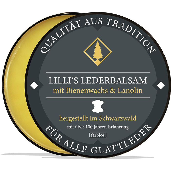 Крем для взуття Lillis Leather Care Leather Balm в наборі з щіткою для взуття  безбарвний