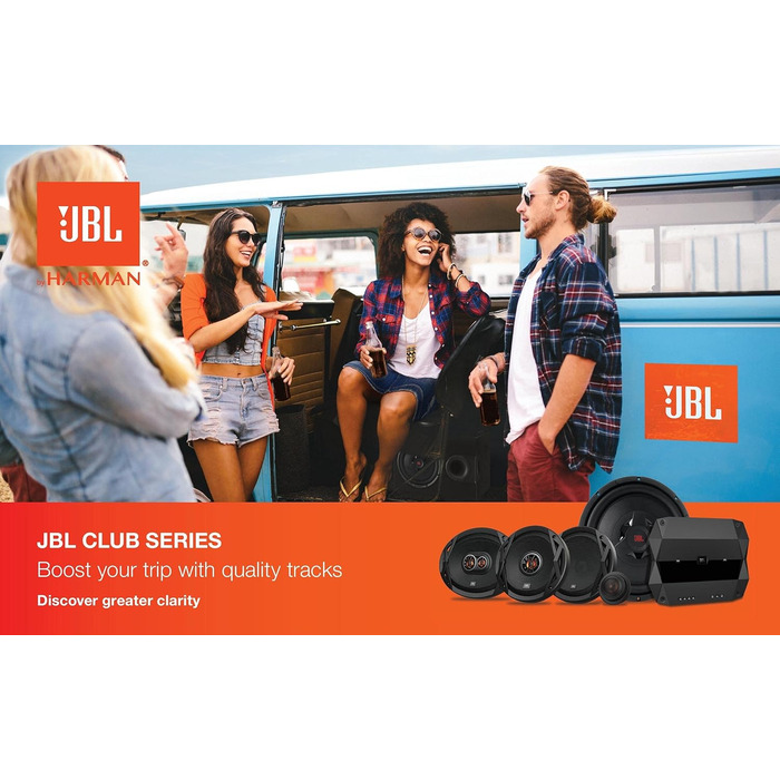 Набір 2-смугової автомобільної акустики JBL Club 622 від Harman Kardon - 180 Watt Pro коробки автомобільної акустики 16 - 17 см, чорний