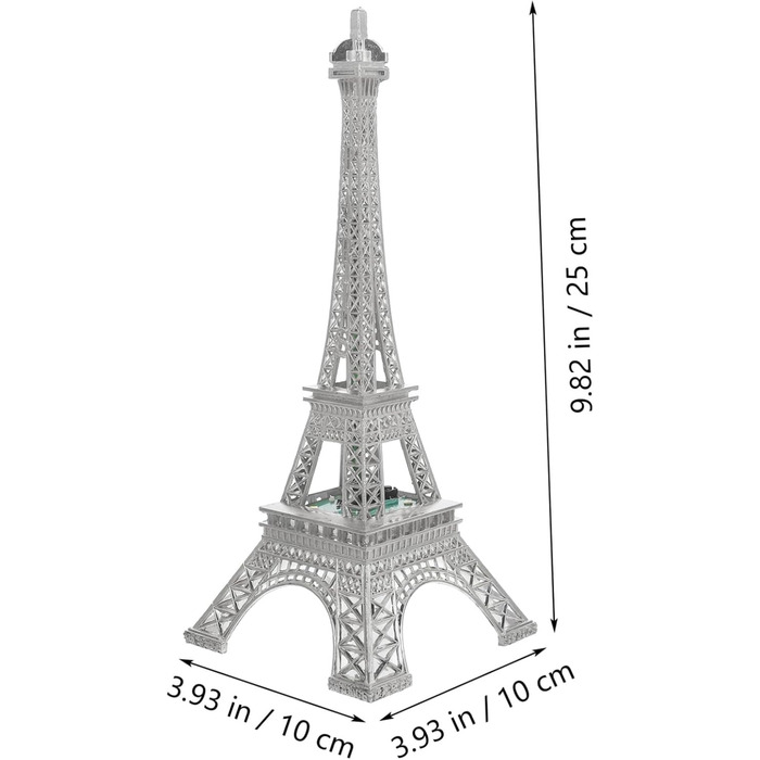 Копія Ейфелевої вежі Франція визначна пам'ятка фігурки домашній декор архітектура спальня Ейфелева вежа декор -сувеніри подарунок делікатна модель Париж прикрасити офіс срібло 25.00X10.00X10.00CM