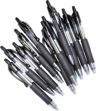 Гель-чорнило Pilot G2 Pixie Roller Pen 0,7мм чорне 12 шт.