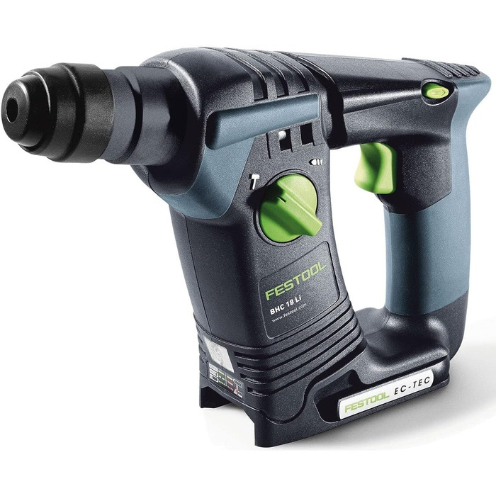 Акумуляторний перфоратор Festool BHC 18-Basic (з додатковою ручкою, обмежувачем глибини), в кейсі