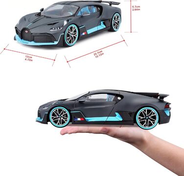 Модель автомобіля Bauer Spielwaren 18-11045BK Bugatti Divo в масштабі 118, сірий