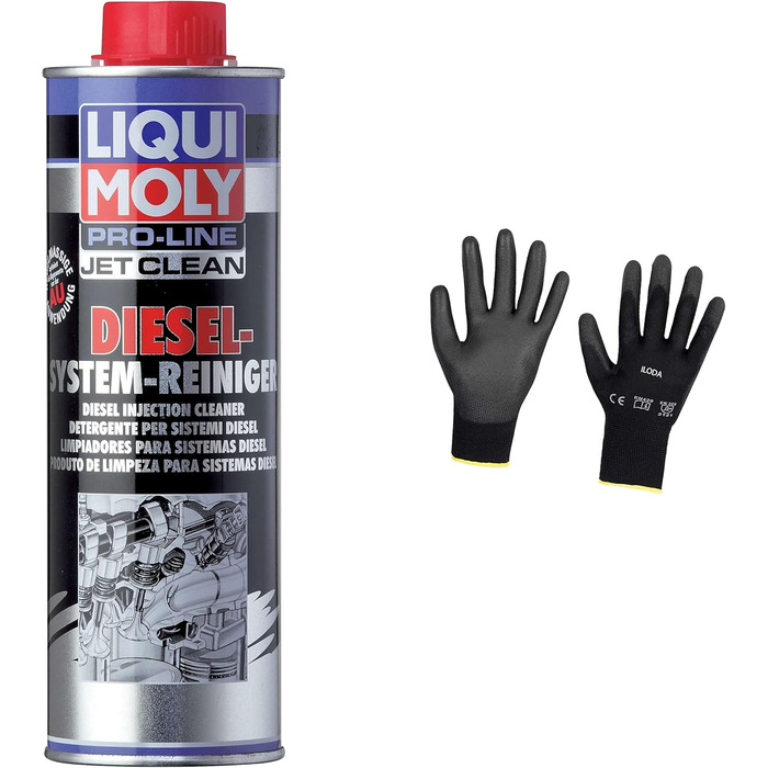 Захисні рукавички Iloda Original Liqui Moly 500 мл Pro-Line JetClean Diesel System Cleaner Cleaner