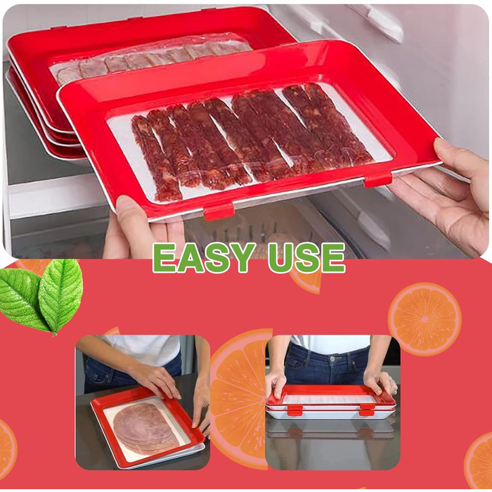 Частини Mason Tray, піднос для зберігання їжі з еластичною плівкою, 3