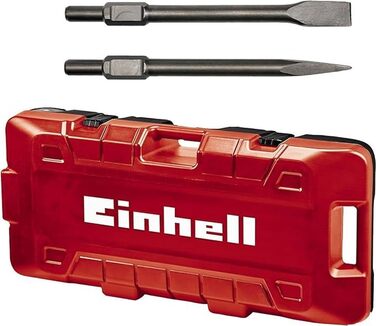 Відбійний молоток Einhell 4139130 TE-DH 50 (1700 Вт, сила одиночного удару 50 Дж, тримач інструменту SDS-Hex, основна рукоятка з вібропоглинанням, плавний пуск, вкл. загострене/плоске зубило, візок)