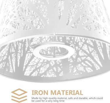 Настільна лампа абажур Iron Art Порожнистий дизайн Абажур люстри E27 білий Захисний чохол для стельового світильника Підвісний світильник Торшер Настінний світильник Прикраса