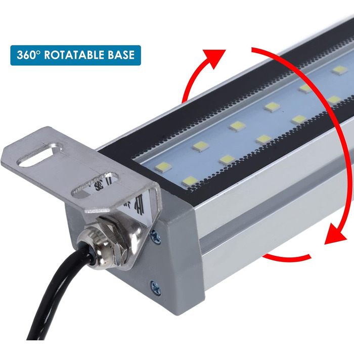 Світлодіодний трубчастий світильник 24 В 12 Вт, робоче світло з верстатом з ЧПУ, з водонепроникним вибухозахищеним промисловим світлом з алюмінієвого сплаву IP67