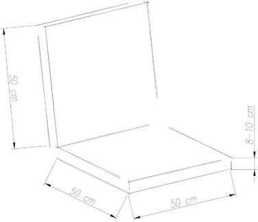 Комплект Chicreat з 2 подушок для сидіння 98 x 50 x 8 см, Зелений/Жовтий