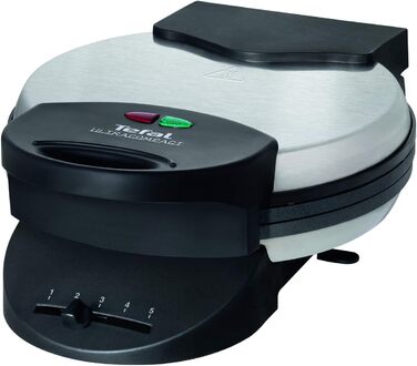 Вафельниця Tefal Heart WM310D Вафельниця для вафель у формі серця Плавний контроль температури засмаги за бажанням Листи з антипригарним покриттям Контейнер для збору тіста Чорний 1000 Вт